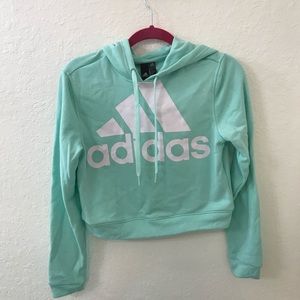 Teal adidas cropped sweatshirt size S worn once